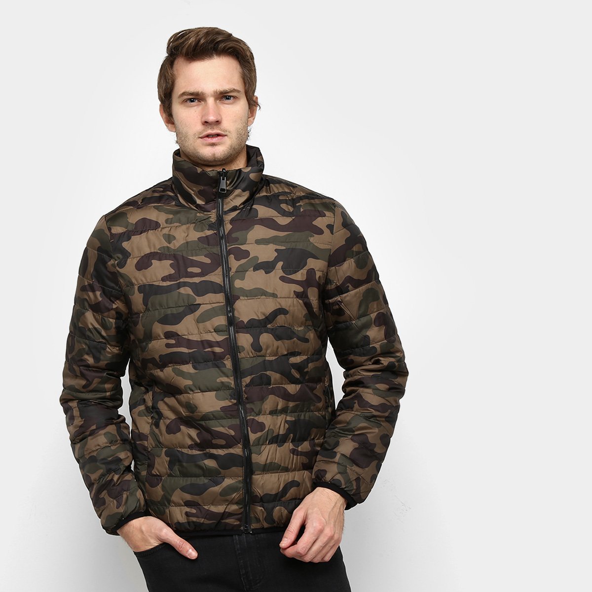 jaqueta puffer dupla face